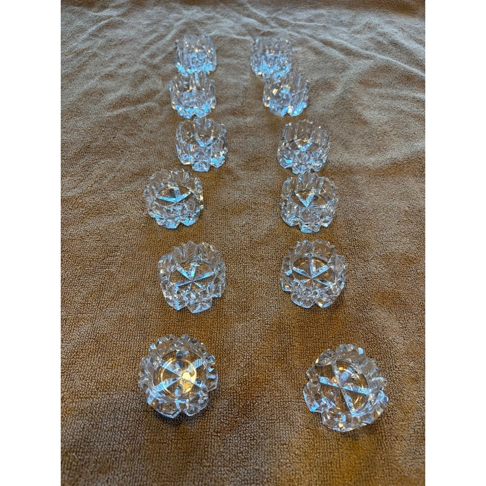 Vintage cut glass salt dishes and star cut design